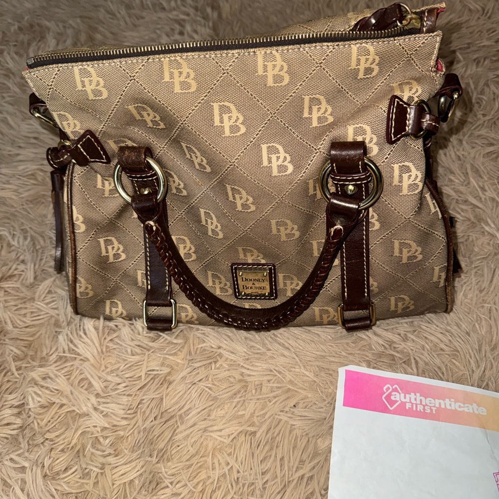 Authentic Dooney & Bourke Brown Monogram Bag.